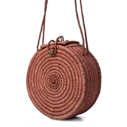 Brown Handmade African Rattan Rafia Bags