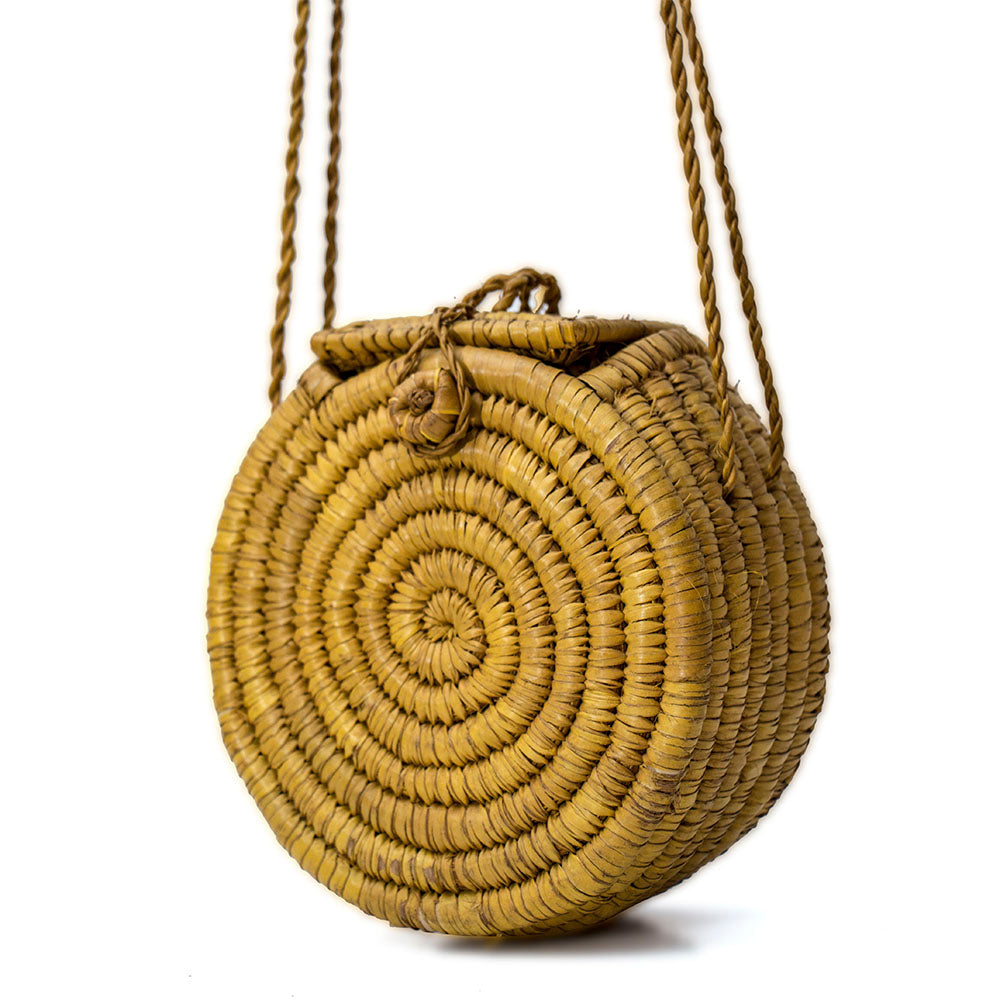 Yellow Handmade African Rattan Rafia Bags