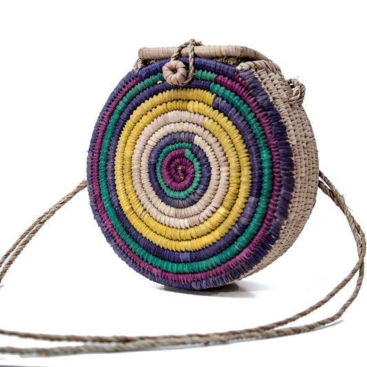 Multicolored Handmade African Rattan Rafia Bags
