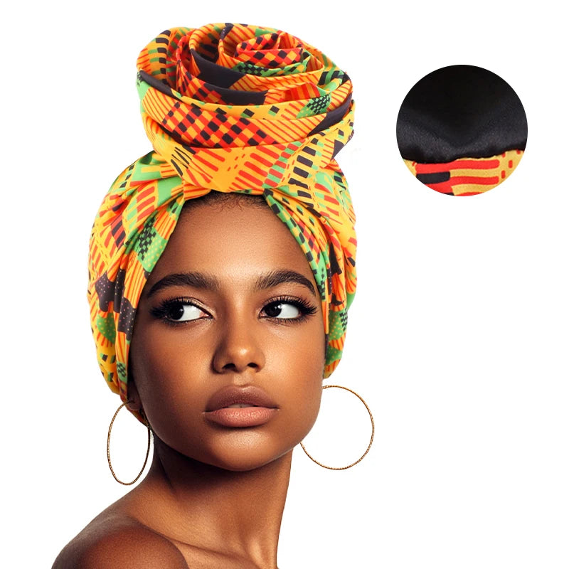 Colorful African Print Head Wrap for Women - Perfect for Weddings, Parties, and Everyday Wear!